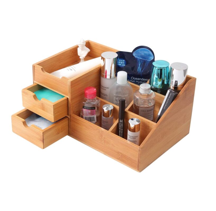 Bamboo Makeup Organizer Viehana