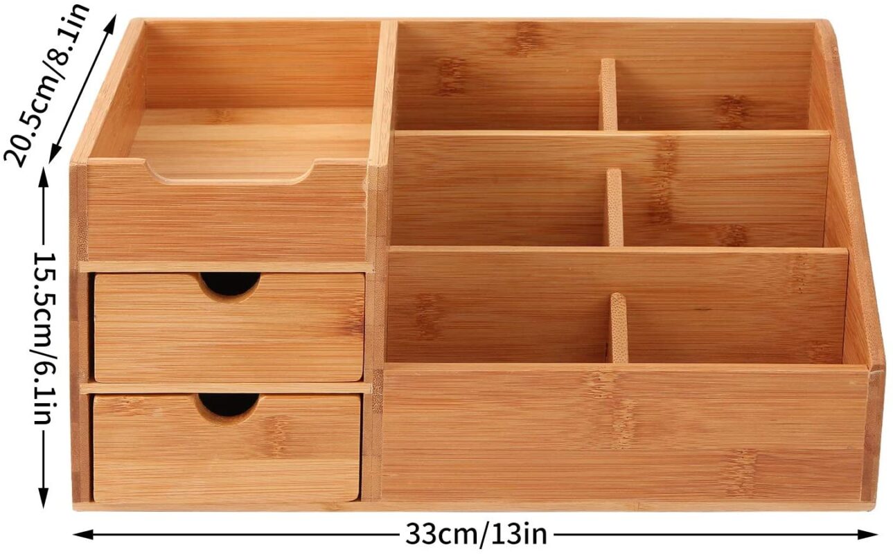 Bamboo Makeup Organizer Viehana